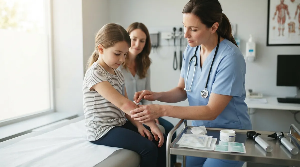 Consultatie dermatologica pentru alergie la pastarnac la Adiant Medical Mioveni, examinarea reactiei pielii