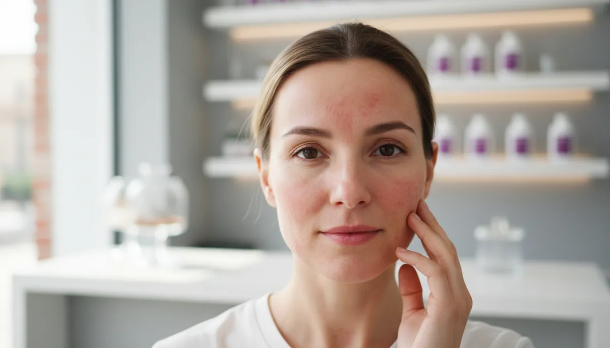 Consultatie de dermatologie pentru alergie pe fata la Adiant Medical Mioveni, evaluarea rosetii si a umflaturii