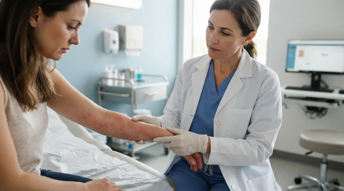 Semne pe piele ale unei boli de ficat, mancarime si angioame stelate, evaluate de medic gastroenterolog la Adiant Medical Mioveni