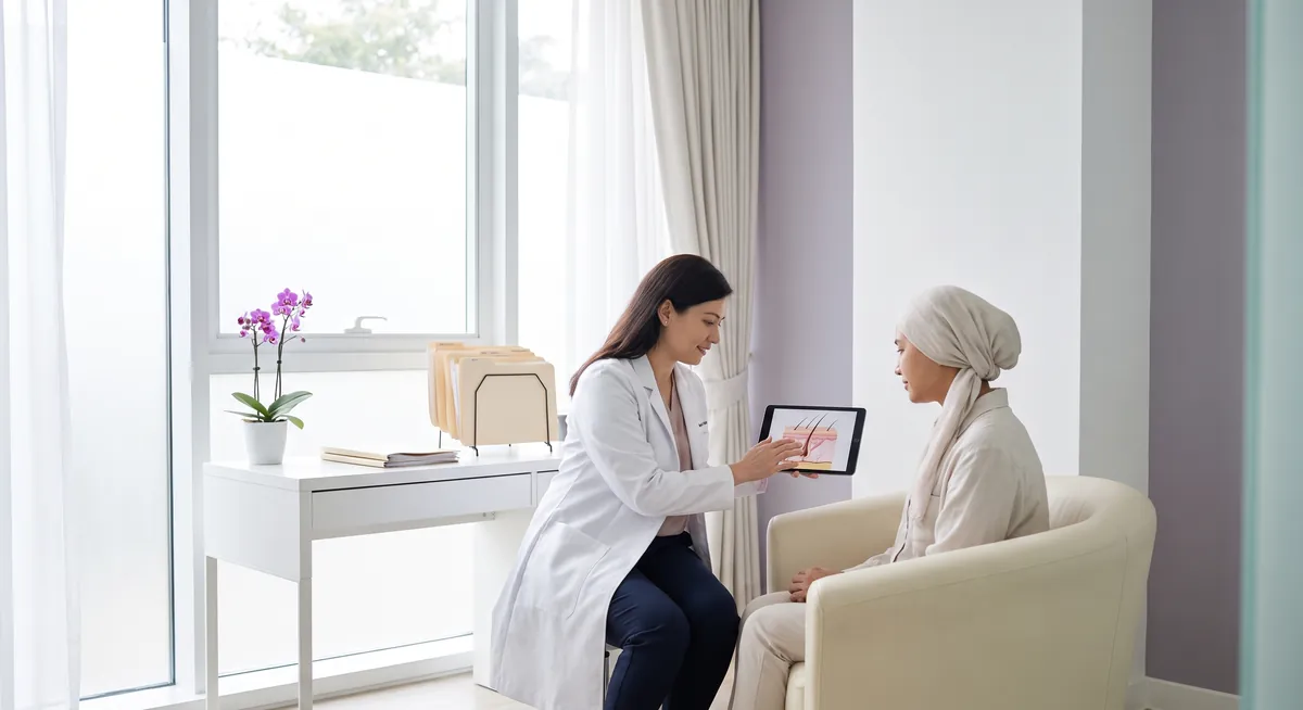 Consultatie dermatologica pentru alopecie la Adiant Medical Mioveni, examinarea scalpului