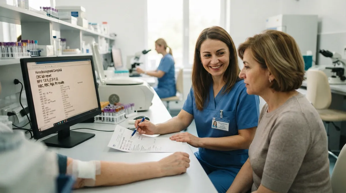 Buletin de hemoleucograma cu valoarea MPV interpretata de medic hematolog la Adiant Medical Mioveni