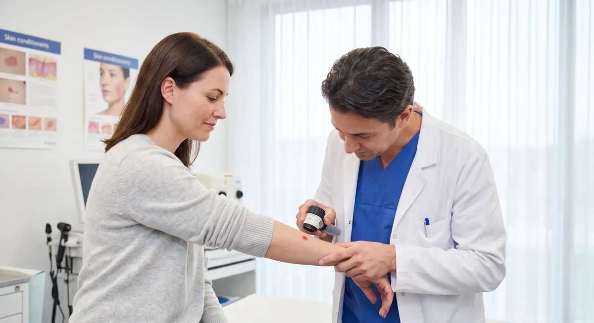 Muscaturi de plosnita aliniate pe brat, evaluate de medic dermatolog la Adiant Medical Mioveni