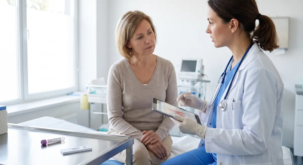 Exsudat faringian pentru test rapid de streptococ la copil, recoltat de medic pediatru la Adiant Medical Mioveni