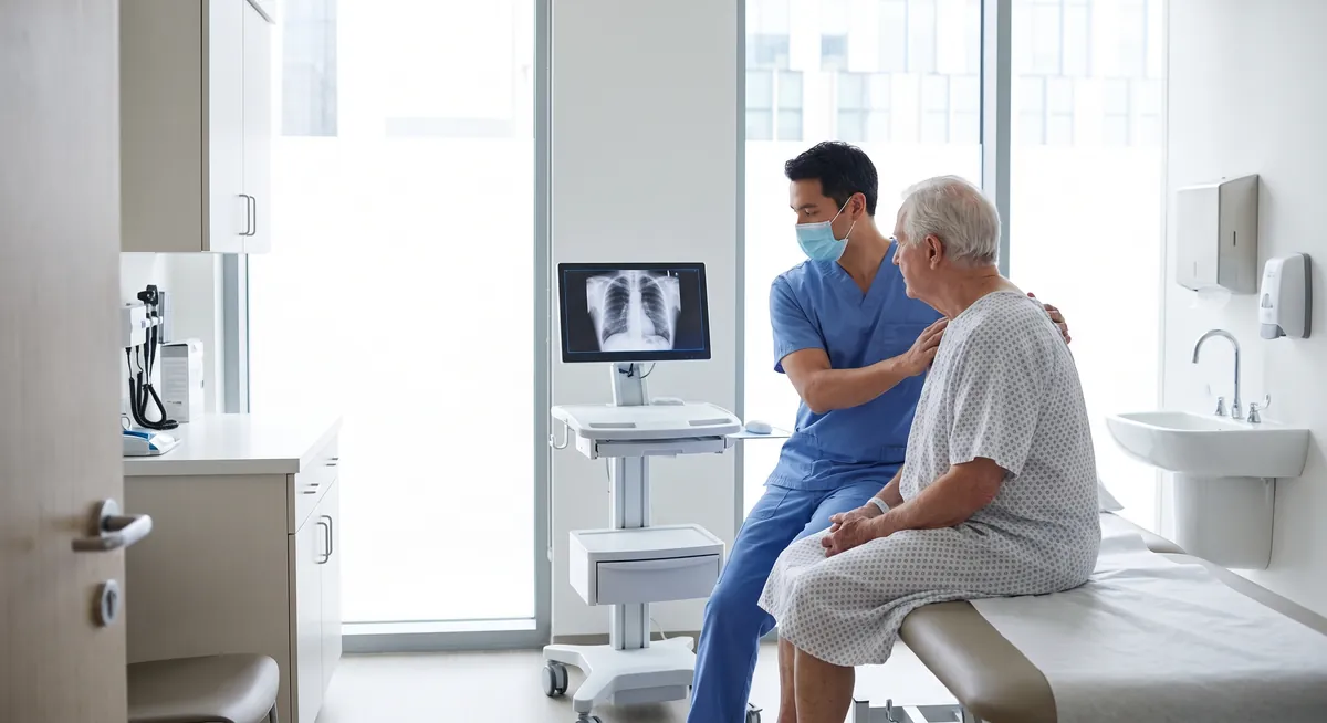 Radiografie pulmonara pentru diagnosticul de tuberculoza, evaluata de medic pediatru la Adiant Medical Mioveni